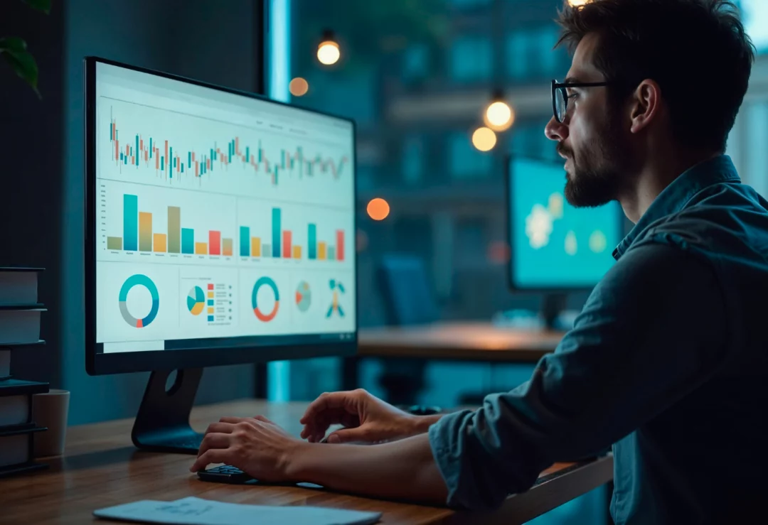 Data analyste qui consulte les résultats d'analyse par groupes